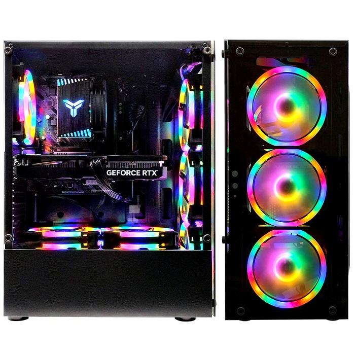 PASOUL ゲーミングPC デスクトップパソコン ブラック AMD Radeon