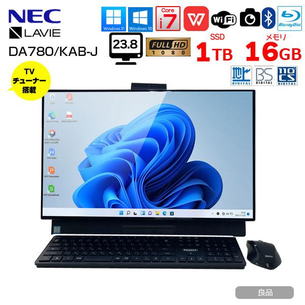 NEC LAVIE Desk DA780/KAB-J 中古 一体型デスク 地デジ Office Win10
