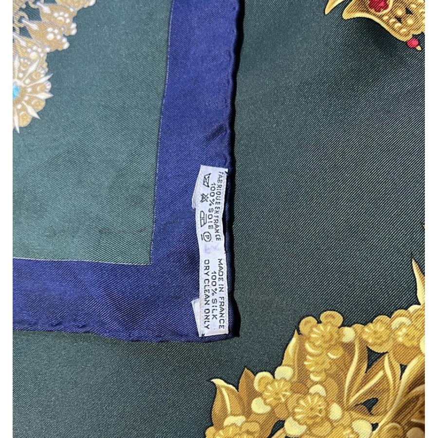 HERMES（エルメス） 中古 スカーフ 90 カレ HERMES KOSMIMA 宇宙 緑