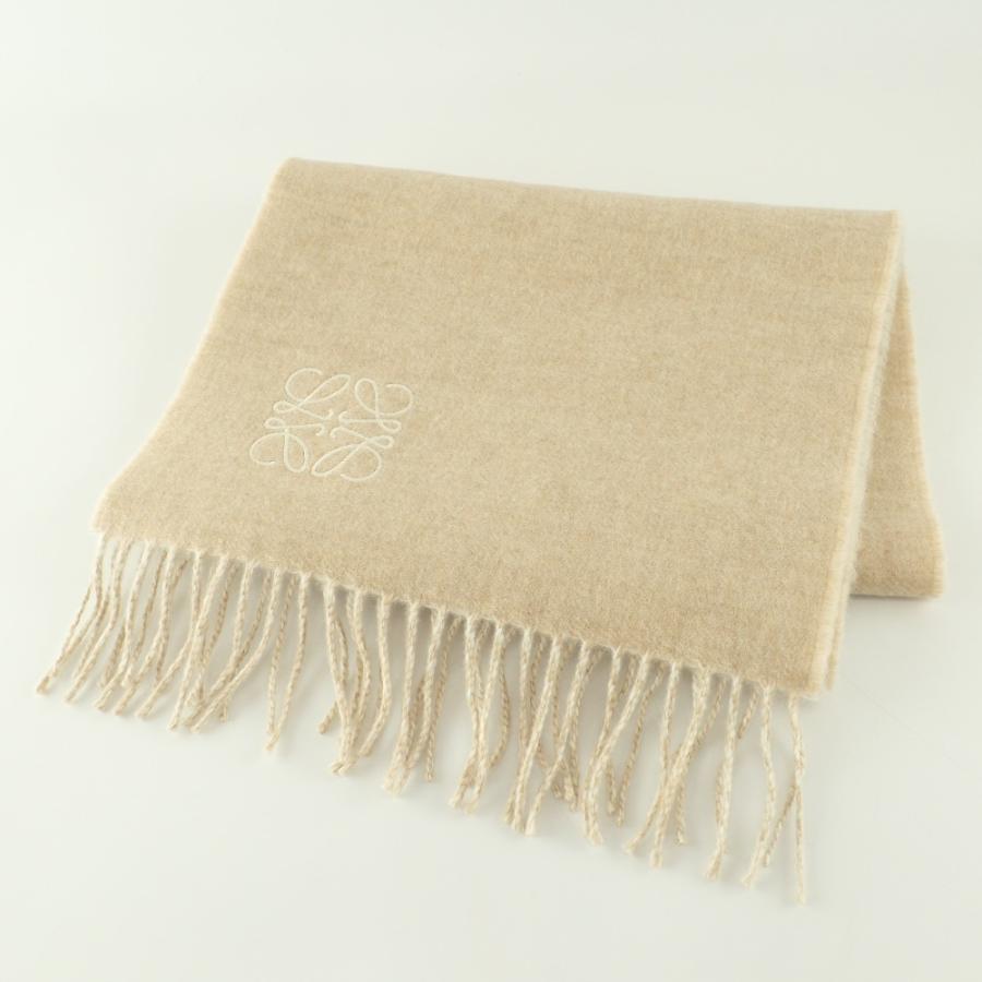 LOEWE（ロエベ） 美品 ウール＆カシミヤ バイカラー スカーフ マフラー
