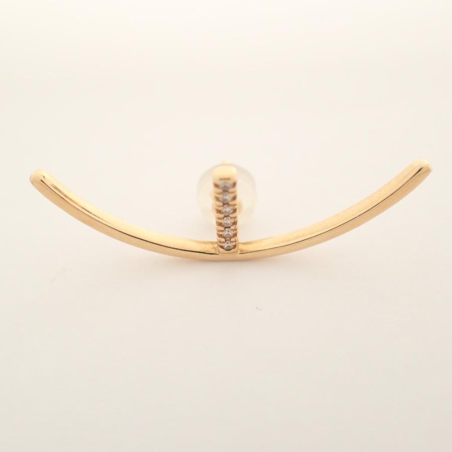 美品 Hirotaka ヒロタカ K10刻印 Bow 0.03ct ダイヤモンド スタッド
