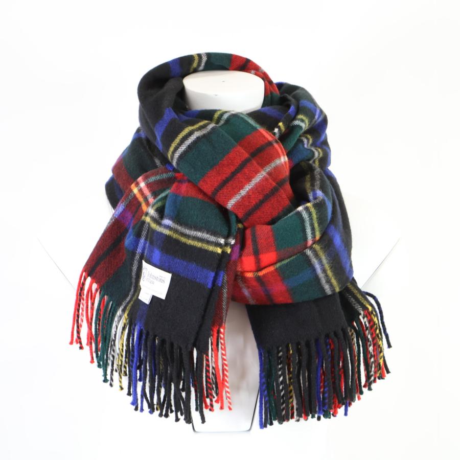 美品/ Johnstons ジョンソンズ WA000056 カシミヤ100％ フリンジ 大判
