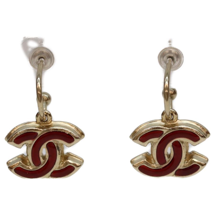 CHANEL（シャネル） 08P ゴールド レッドココマーク フープピアス