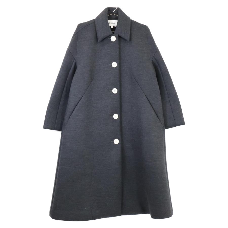 ENFOLD（エンフォルド） 22AW グレー ウールボンディングステンカラー