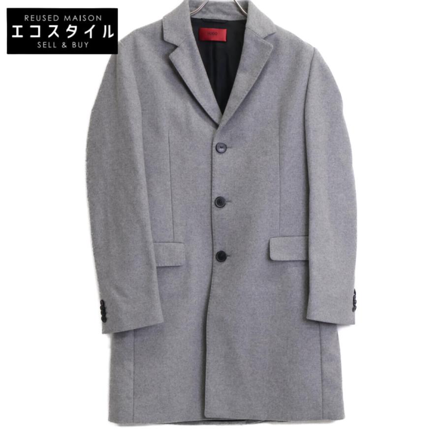 HUGO BOSS ヒューゴボス ライトグレー ウールナイロン 3Bチェスター