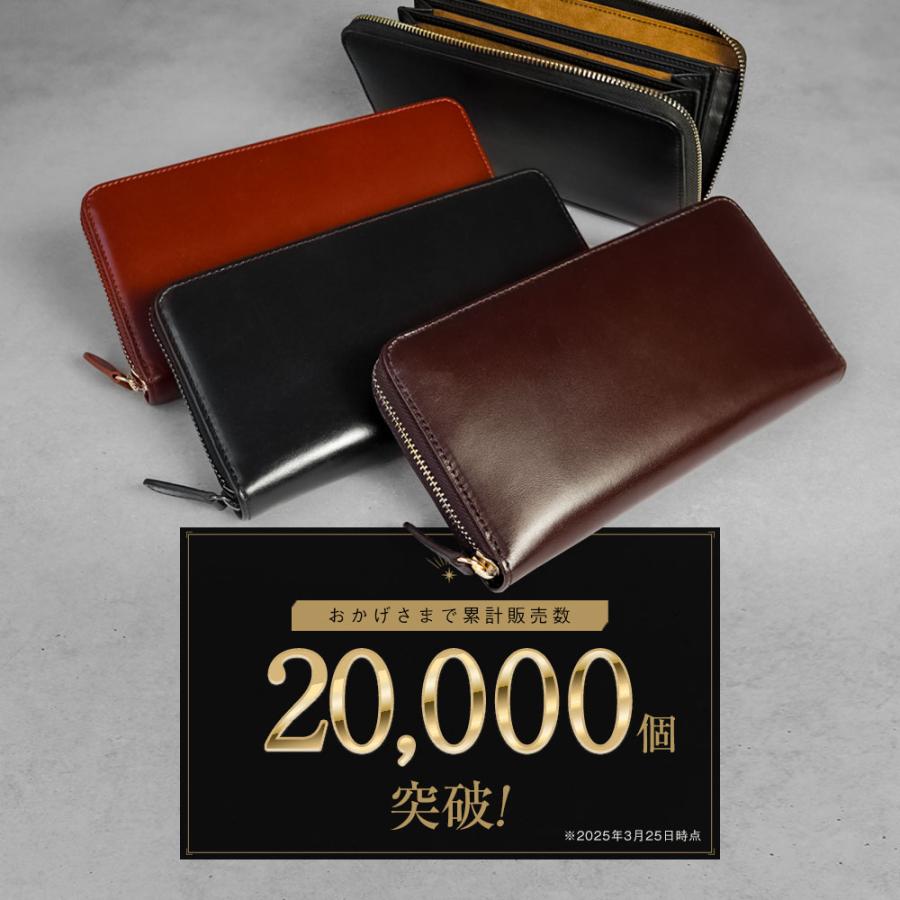 財布 メンズ 長財布 本革 牛革 大容量 カード20枚以上 YKK ラウンド