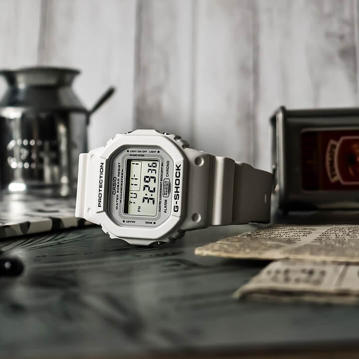 G-SHOCK Gショック BASIC CASIO カシオ DW-5600MW-7 ホワイト デジタル