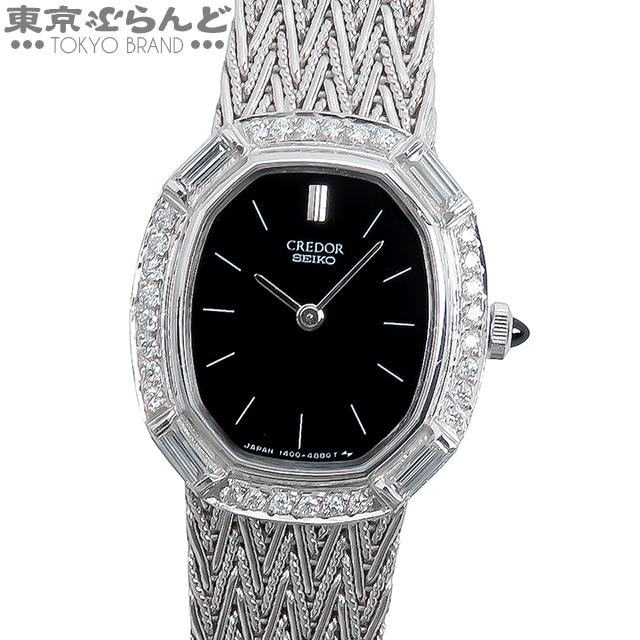 SEIKO（セイコー） クレドール 14-7680-D ブラック K18WG ダイヤモンド