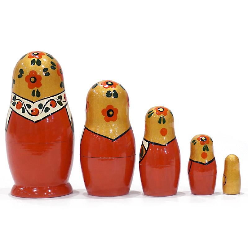 ロシア セミョーノフ マトリョーシカ（5P） MAT-081 : 輸入雑貨