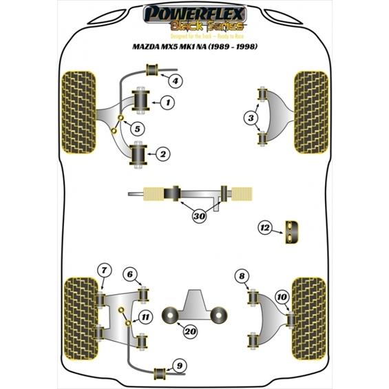 NA ロードスター リア アッパーアームブッシュ インナー(8) : エアロ