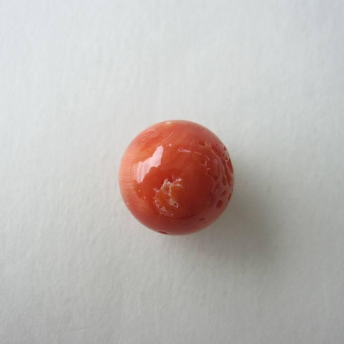日本 高知産赤珊瑚 玉かんざし 13.3ミリ 和小物 髪飾り 着物 『宝石