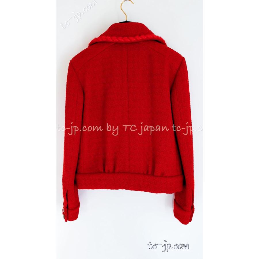 CHANEL（シャネル） ジャケット コーラル レッド ジッパー ウール
