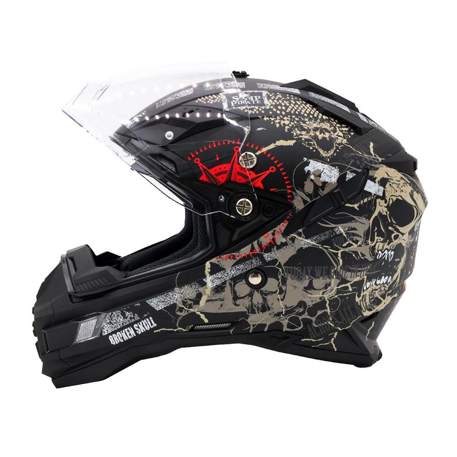 THH ピンロック対応 インナーサンバイザー採用 オフロードヘルメットTX