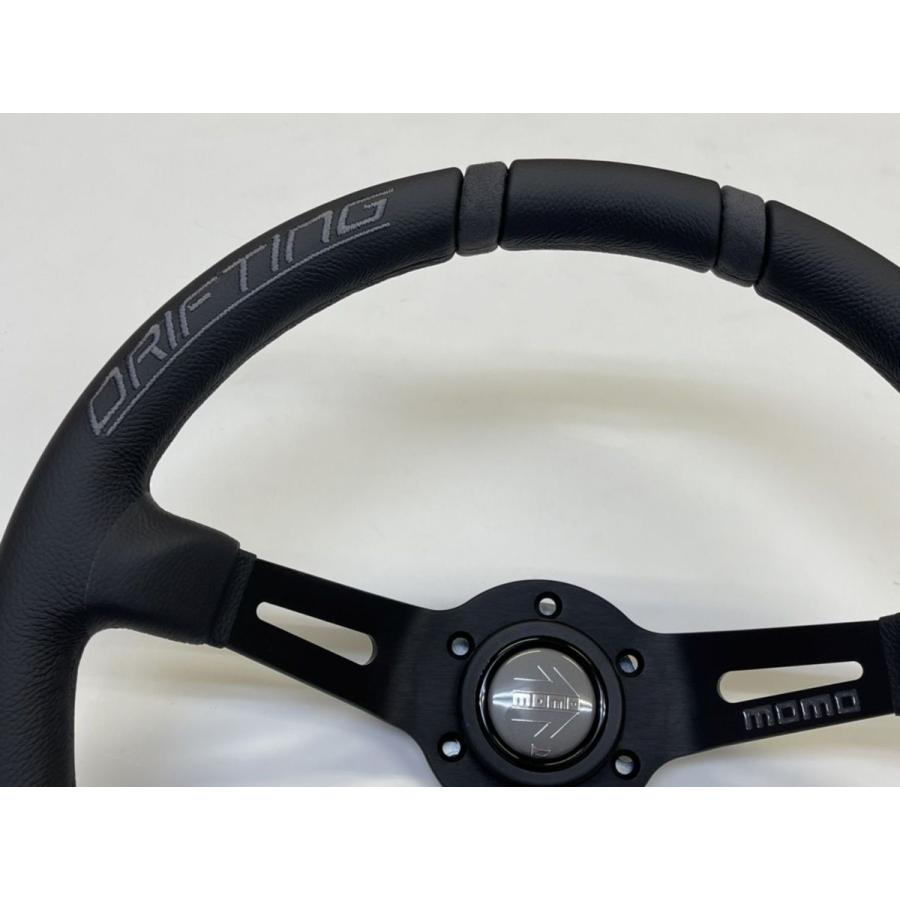 正規品 MOMO ステアリング ドリフティング 33パイ ブラックレザー