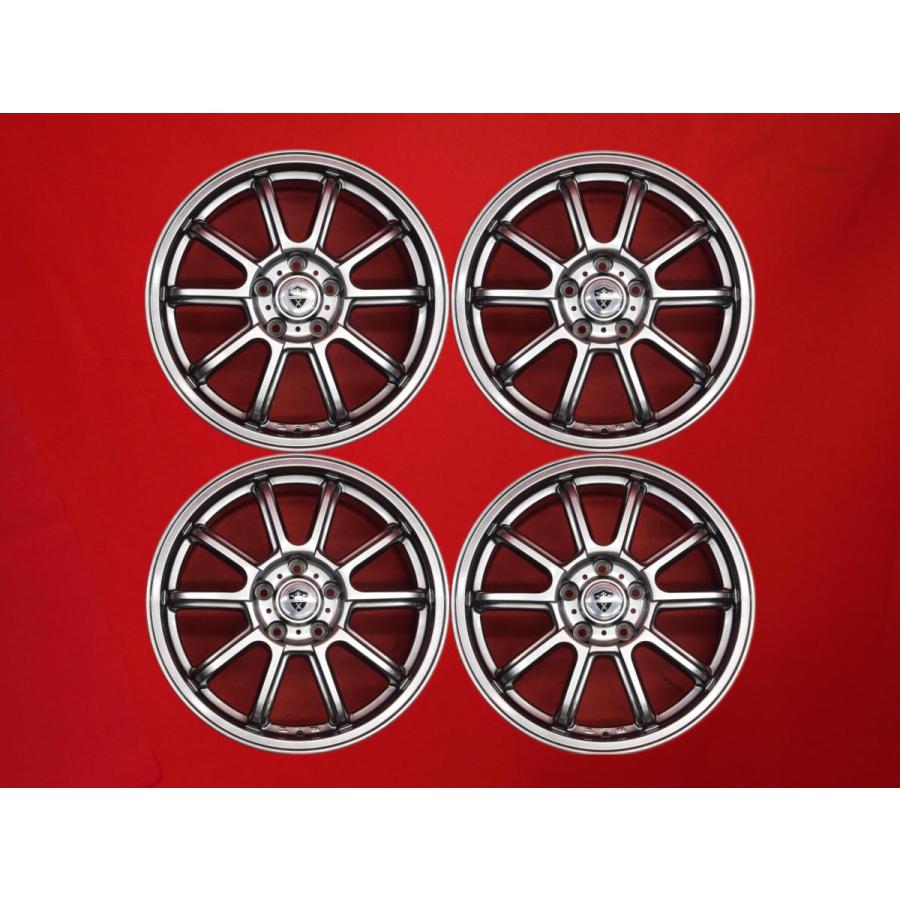 ESTROSA 5W スポーク 中古ホイール 4本 7J 17インチ PCD114.3 5穴 +38