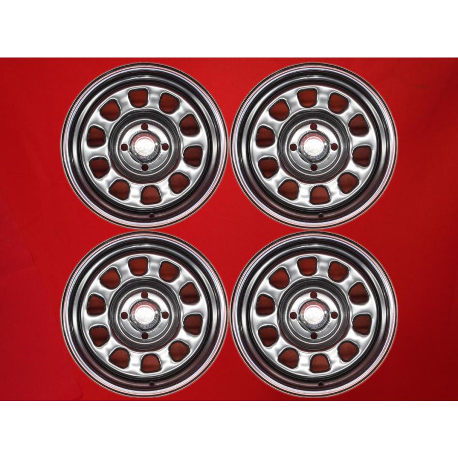 ☆ TTD スチール (RED&BLUEライン有) ホイール 4本 6J-14 PCD100 4穴 +