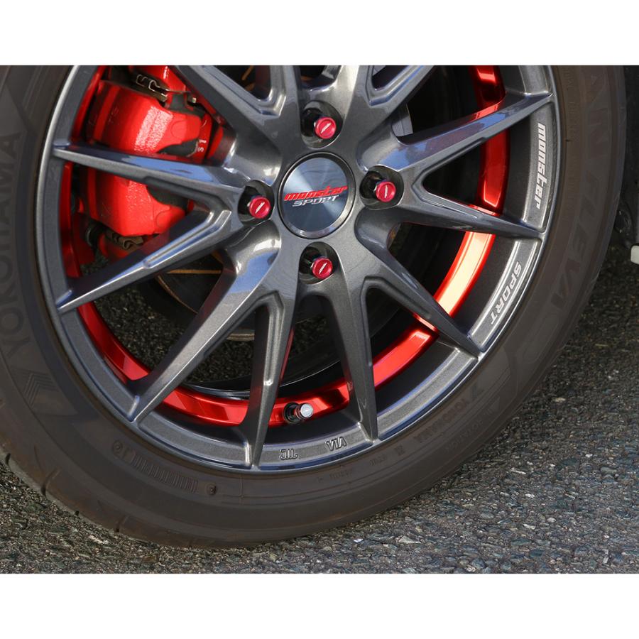 汎用【MONSTER SPORT エアバルブキャップ】 ライトガンメタ 4個セット