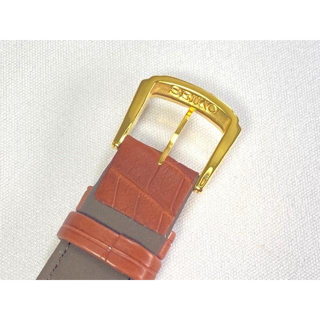 SEIKO（セイコー） DEL5 SEIKO 18mm 純正革ベルト クロコダイル 茶