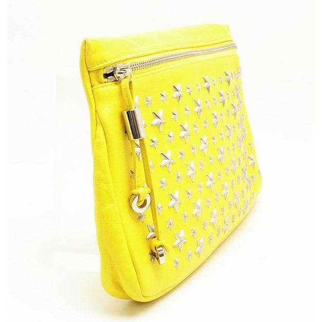 JIMMY CHOO（ジミーチュウ） クラッチバッグ レザー イエロー 星
