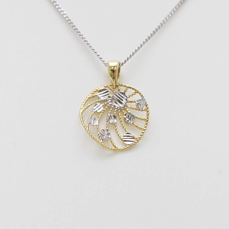 K18 ペンダントトップ 18金 透かし 丸型 ペンダントヘッド 地金 30369