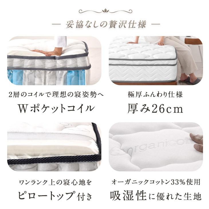 タンスのゲン マットレス ダブル ポケットコイル スプリングマット