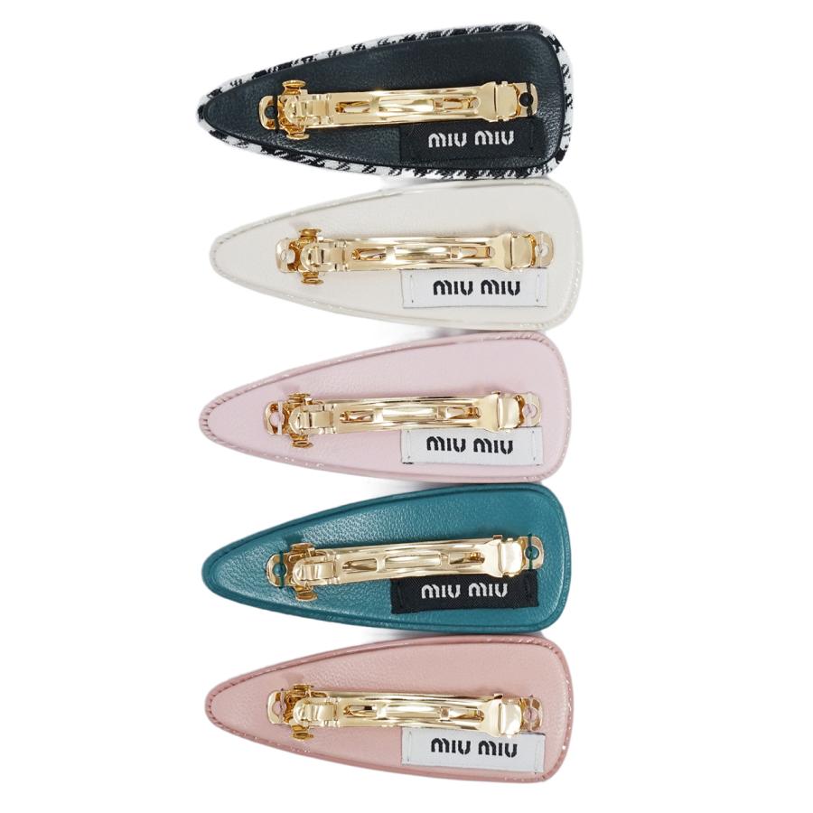 miu miu（ミュウミュウ） パテントレザー ヘアクリップ ヘア