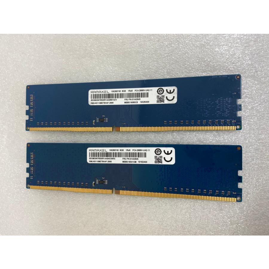 ddr4 16GB デスクトップ メモリ ramaxel pc4-2666v-UA2-11 8GB 2枚で