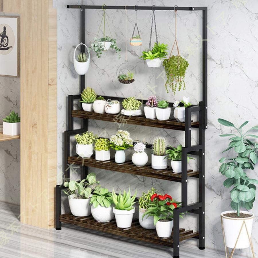 フラワーラック フラワースタンド 花棚 階段式 収納ラック 棚 園芸