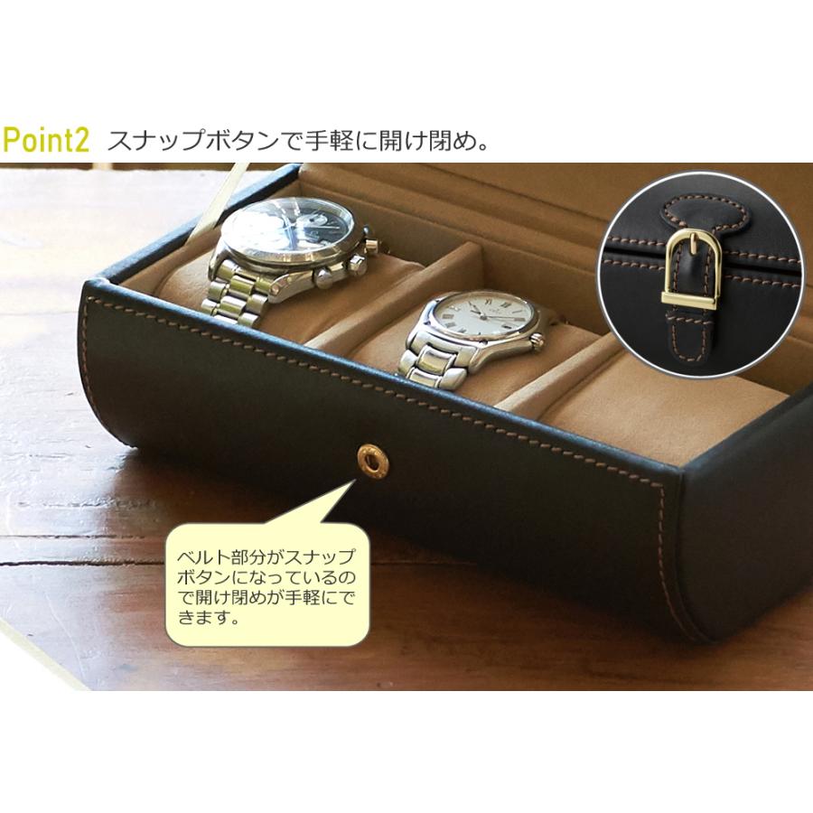 ウォッチケース 3本 腕時計 収納ケース 保管 コレクション おしゃれ 筒
