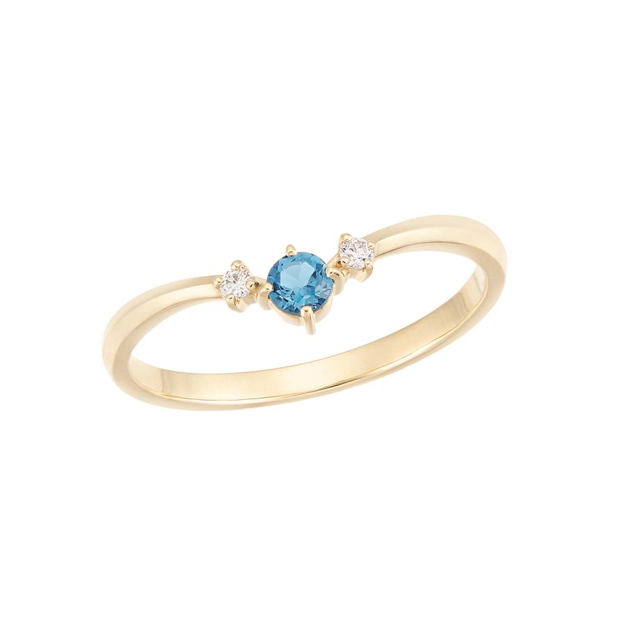 ジュエリーツツミ K10イエローゴールドロンドンブルートパーズリング