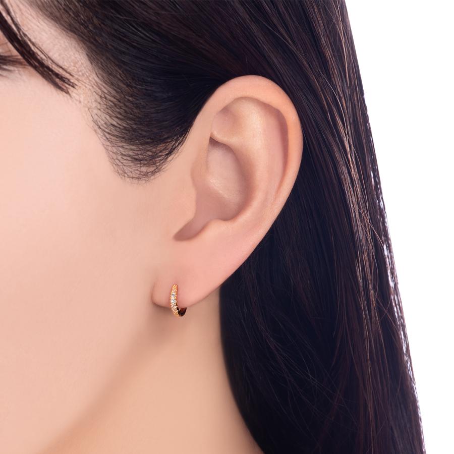 ジュエリーツツミ K18イエローゴールドダイヤモンドピアス