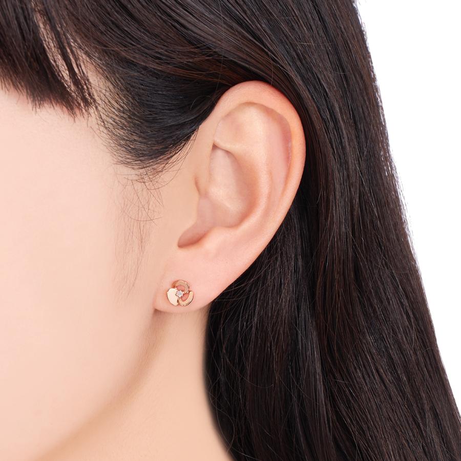 ジュエリーツツミ K10ピンクゴールドダイヤモンドピアス : ジュエリー