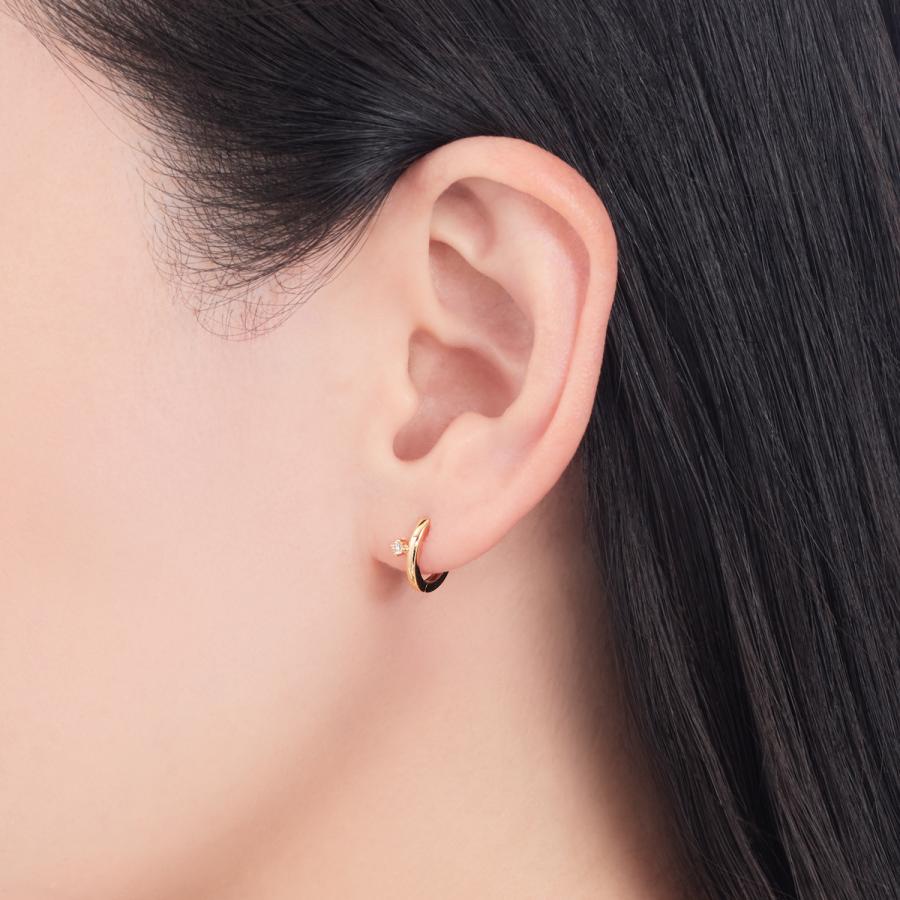 ジュエリーツツミ K10イエローゴールドダイヤモンドピアス