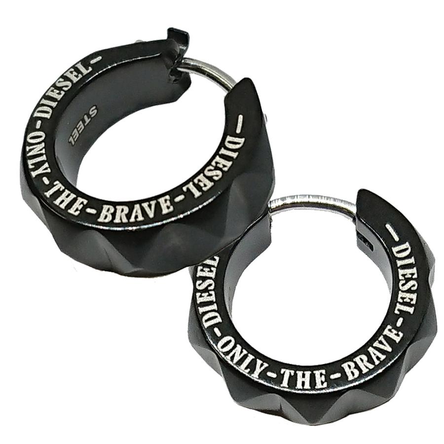 DIESEL（ディーゼル） ピアス 2個セット メンズ アクセサリー ブラック