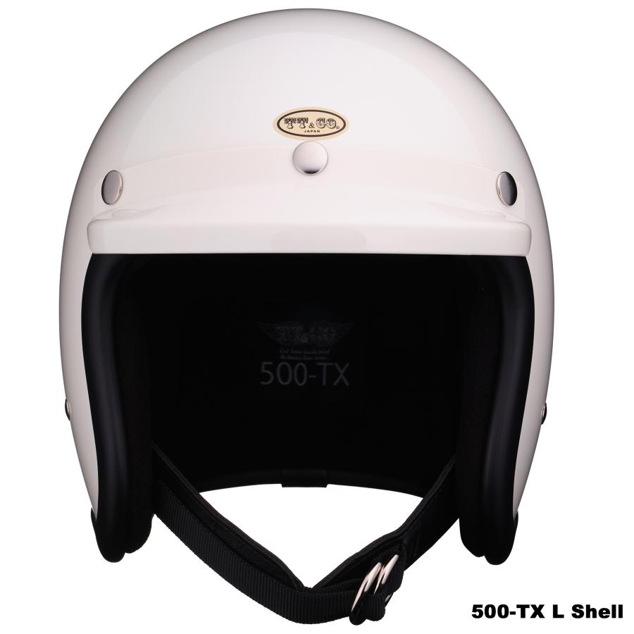 TT&CO. 500-TX 専用バイザー アイボリー ジェットヘルメット バイザー