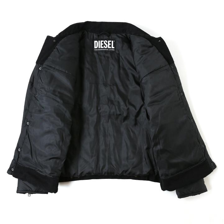 DIESEL（ディーゼル） 中綿ジャケット メンズ デニム切替 ボーダー