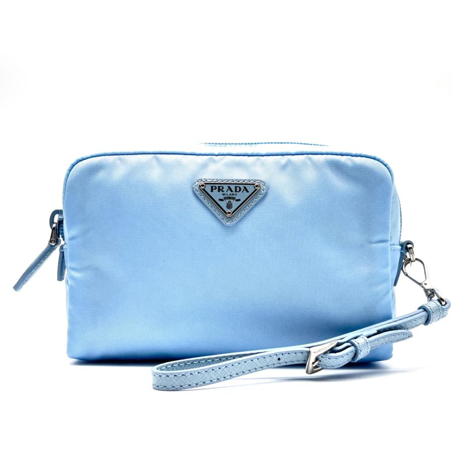 PRADA プラダ テスートナイロン ポーチ ミニバッグ 小物入れ 三角ロゴ