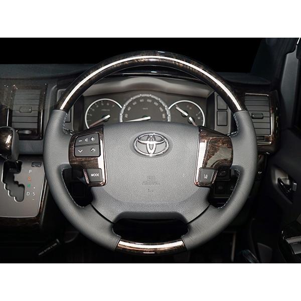 ハイエース 200系 4型 5型 ステアリングスイッチパネル 4P ダーク