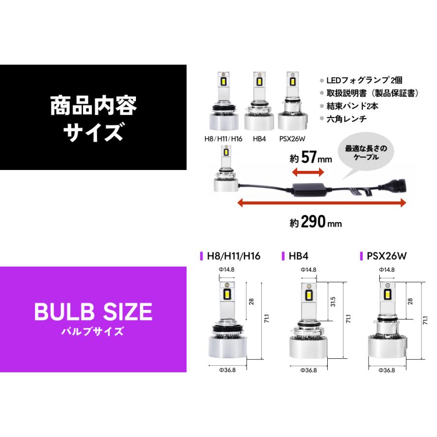 HID屋 H8 H11 H16 LED Vシリーズ フォグランプ ライムイエロー 10900lm