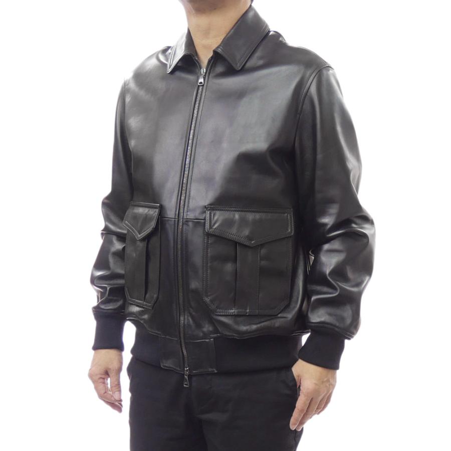 EMMETI（エンメティ） メンズレザーブルゾン FILIPPO NAPPA ブラック