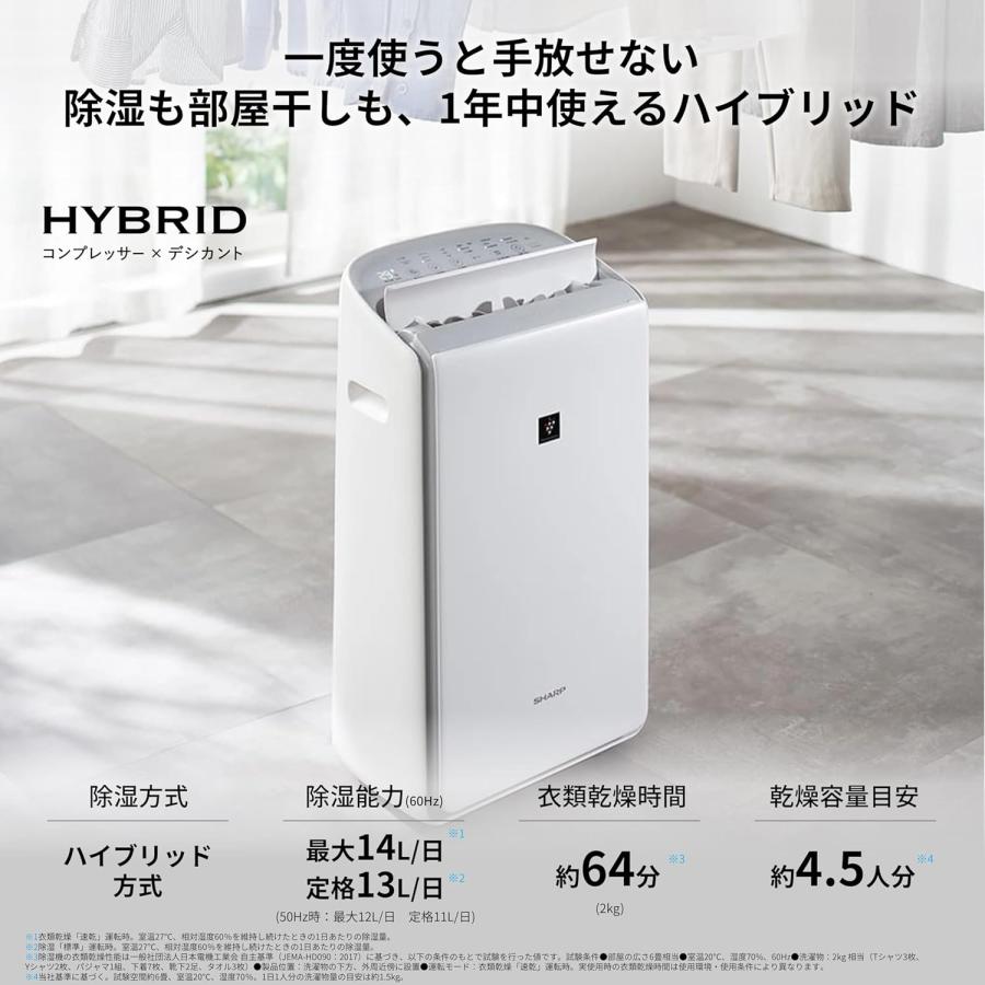 SHARP（シャープ） 衣類乾燥 除湿機 CV-RH140-W ハイブリッド方式