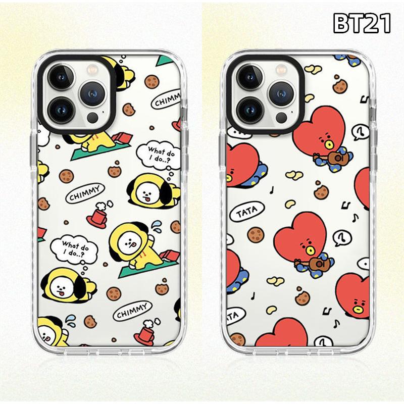 BTSグッズ iPhone15/15Pro/15Promax/15plus/14/13/12 BT21 透明ケース