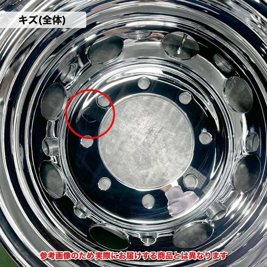 新品 訳あり メッキホイール 19.5×6.75 8穴 JIS リア用 B品 大型