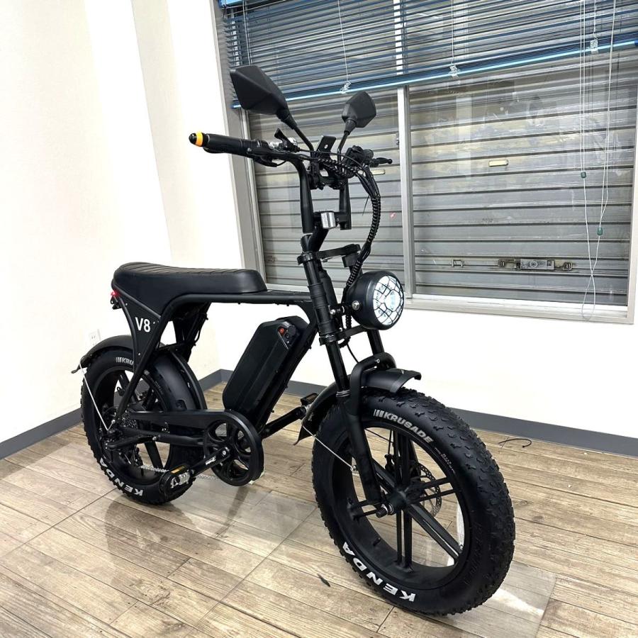 新型 V8 電動バイク モペット 750W 48V15Ah 原動機付自転車 原付二種