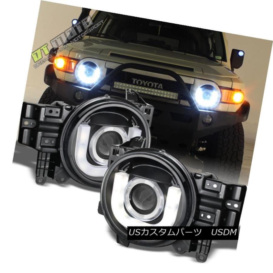 ヘッドライト Blk 2007-2014トヨタFJクルーザー3D-DRL LEDチューブ