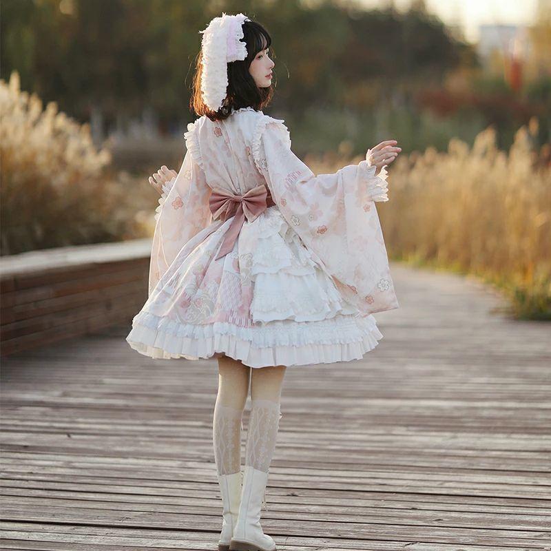 浴衣 ドレス 可愛い 女の子 和風ロリータ ワンピース 和風 メイド服