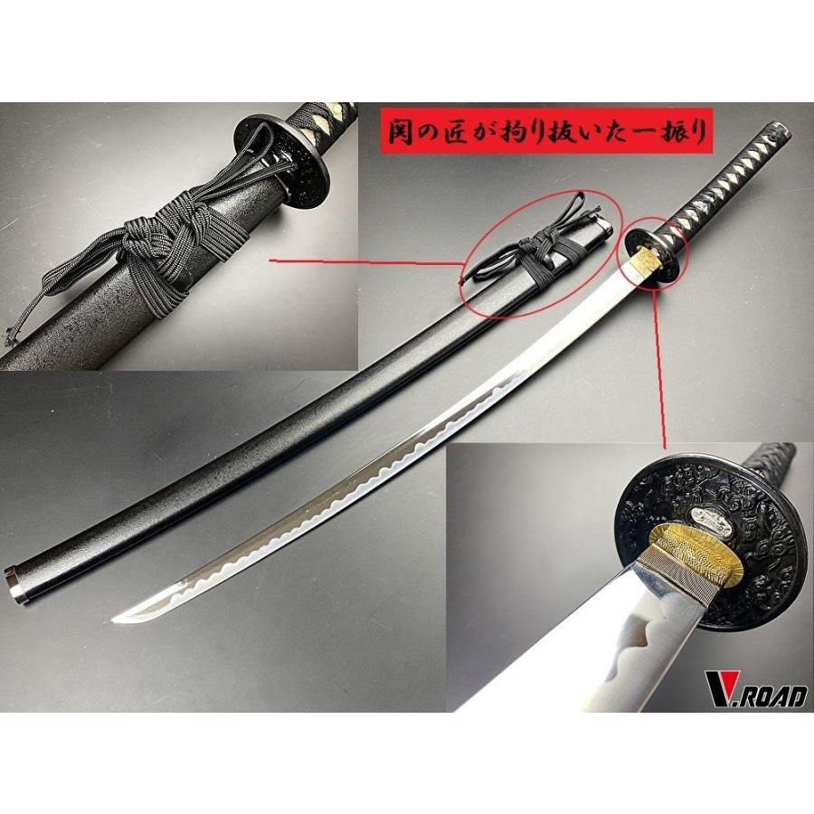 模造刀 黒石目大刀 黒銀 並刀身 V.ROADオリジナル模造刀証明書付き