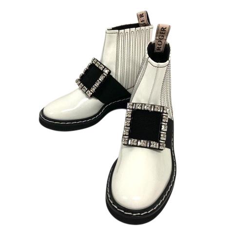 ロジェヴィヴィエ ROGER VIVIER ショートブーツ サイドゴア エナメル