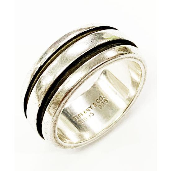 ティファニー TIFFANY & CO. グルーブド ダブルライン リング シルバー