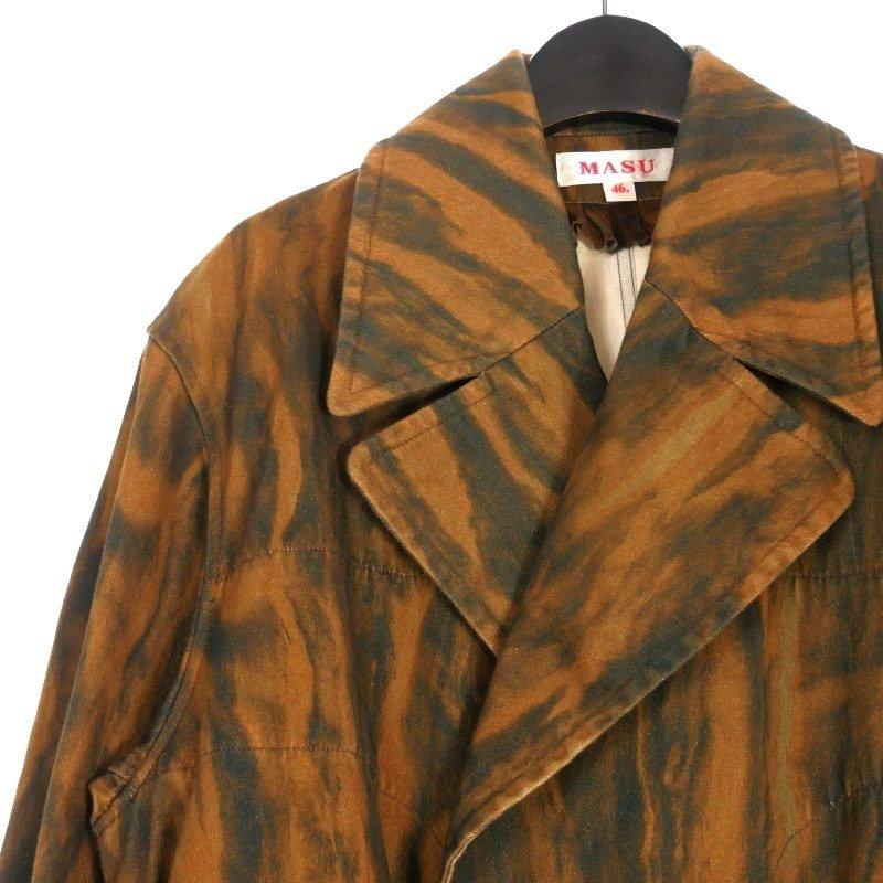 エムエーエスユー MASU 21AW FUR PRINT GOWN COAT ガウンコート